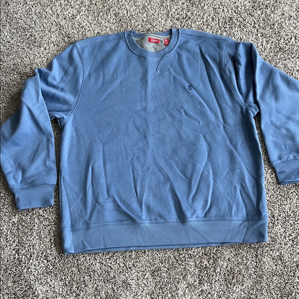Izod Men's Light Blue Crewneck Sweatshirt - Picture 3 of 3